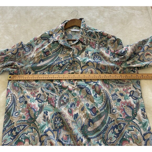 Alfred Dunner Womens Top Size 20 Boho Floral V-Neck Lightweight Blouse 2X - Picture 6 of 12